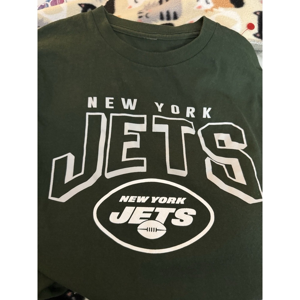 2011 NEW YORK JETS Football Retro look Sports Crewneck T-shirt Mens M Green